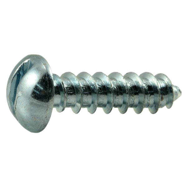 Midwest Fastener Wood Screw, #10, 3/4 in, Zinc Plated Steel Round Head Slotted Drive, 40 PK 61301 - main
